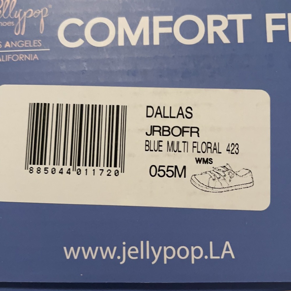 Woman’s Jellypop striped / white floral sneaker - Picture 7 of 13